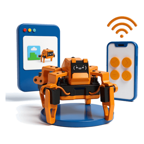 Robot with a website and a phone controller